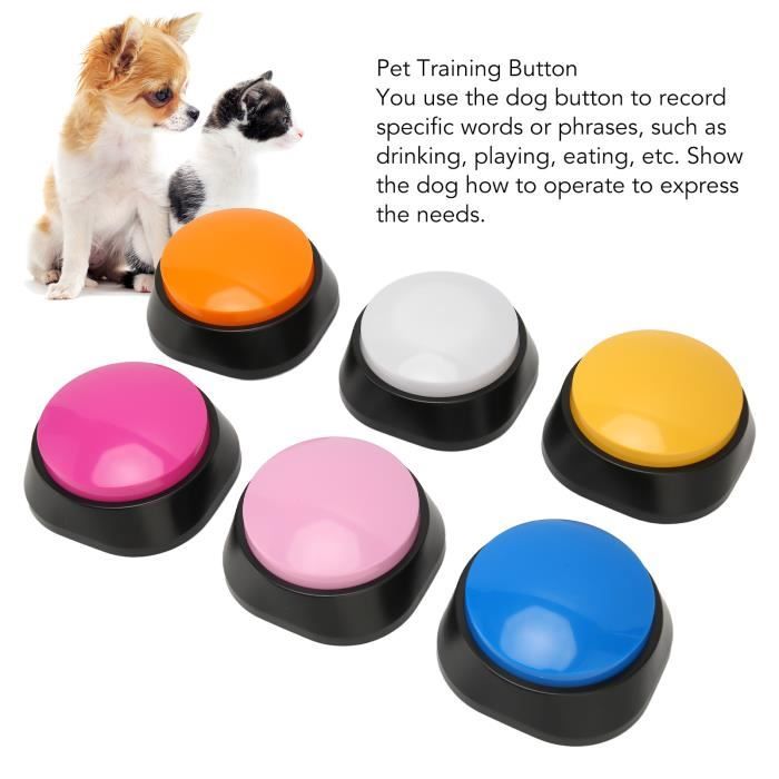 Bouton de communication pour chien Lot de 6 buzzers de Dressage  enregistrables vocal 30 secondes sonnerie d'entraînement - Cdiscount