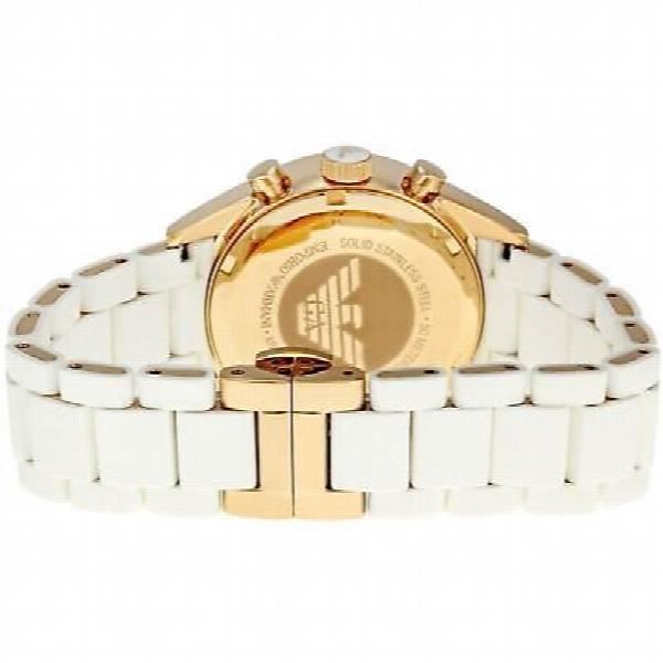 Montre Bracelet EMPORIO ARMANI Blanc Femmes AR5920 Sport et or rose Montre chronographe X1RJC