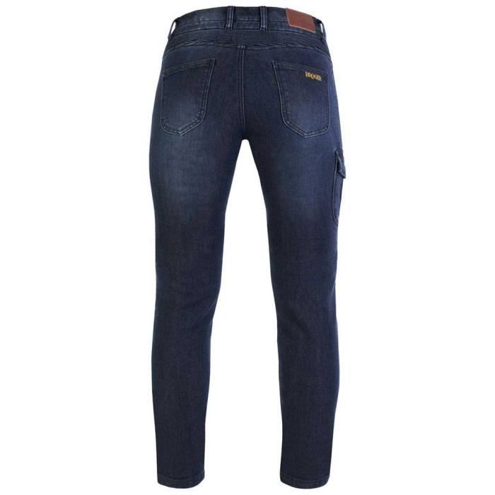 Broger Ohio Lady Raw Navy Motorcycle Jeans D24-30 - Cdiscount Auto