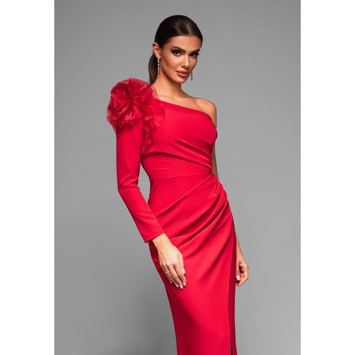 Robe Bustier Cocktail MANGO Taille S – Rouge, Coupe Crayon élégante – Soirée, Mariage