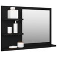 Nouveauté!Miroir Décoratif - Miroir Attrayante salon de salle de bain Noir 60x10,5x45 cm Aggloméré355-2