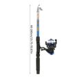 ARAMOX Canne à pêche 1 1,8m Canne à Pêche Télescopique en Nylon Ultraléger Portable avec Moulinet avec Kit Accessoire(Moulinet-2