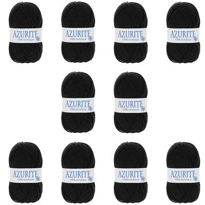 4 Pelotes De Laine Alpaga Et Laine Noire - 150g Chacune - Pour Tricot/crochet
