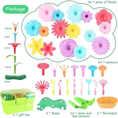 HSEAMALL Kit Bricolage Fleurs Pour Enfants - Presse à Fleurs Rose Avec Accessoires Bouquet - Jouet Créatif Pour Filles
