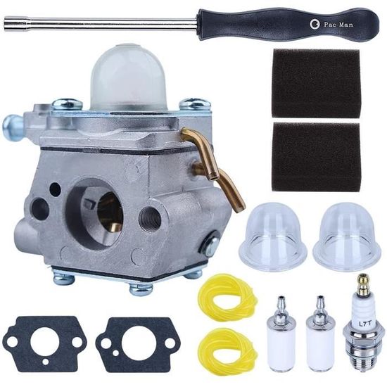 HURI Carburateur + Filtre à Air + Tuyau Pour Ryobi 26cc 30cc - Compatible ZAMA C1U-H60D C1U-H60E, Débroussailleuse Taille-Haec Tondeuse