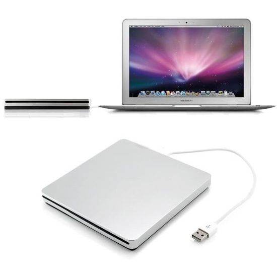Lecteur DVD Externe USB-C Pour MacBook - Graveur CD/DVD Portable Compatible Windows/Mac