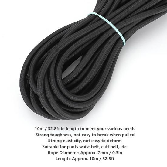 Corde élastique Nylon TuNan 4mm X 20m - Cordon Rond Résistant Pour Loisirs, Sport, Bricolage