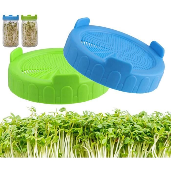 Kit De 4 Germoirs En Verre Avec Couvercle Inox - Pour Faire Germer Graines à La Maison Facilement - 3