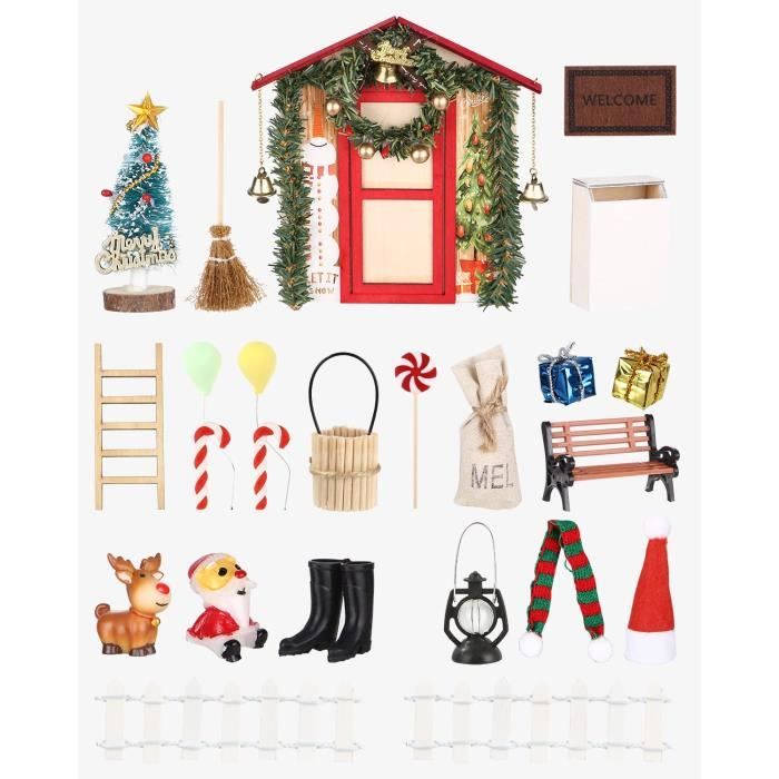 23 Pièces Kit Porte Lutin De Noël,Lutin Farceur De Noel  Accessoires,Miniature Les Lutins Farceurs Kit Lutin Farceur De Noel  P[H4354] - Cdiscount Maison