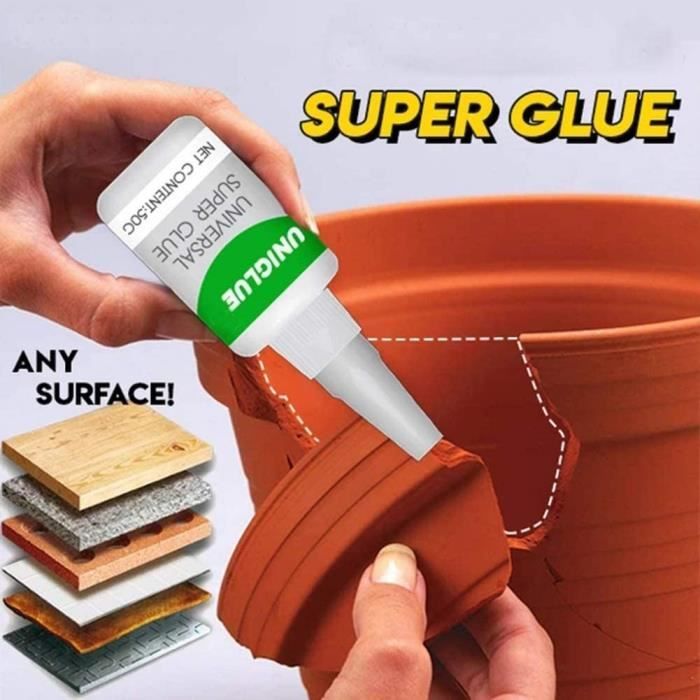 Colle super glue pour porcelaine et céramique PC2 - Flacon de 20