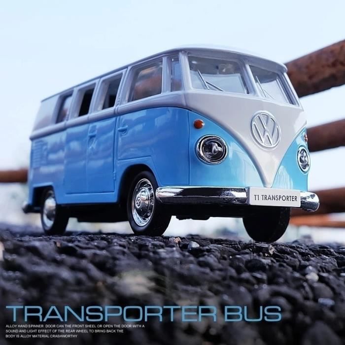 Tomte Laerdal VW T1 Bulli Bleu, Roues Bleu Marine, Miniature 1/30ème - Occasion Rare