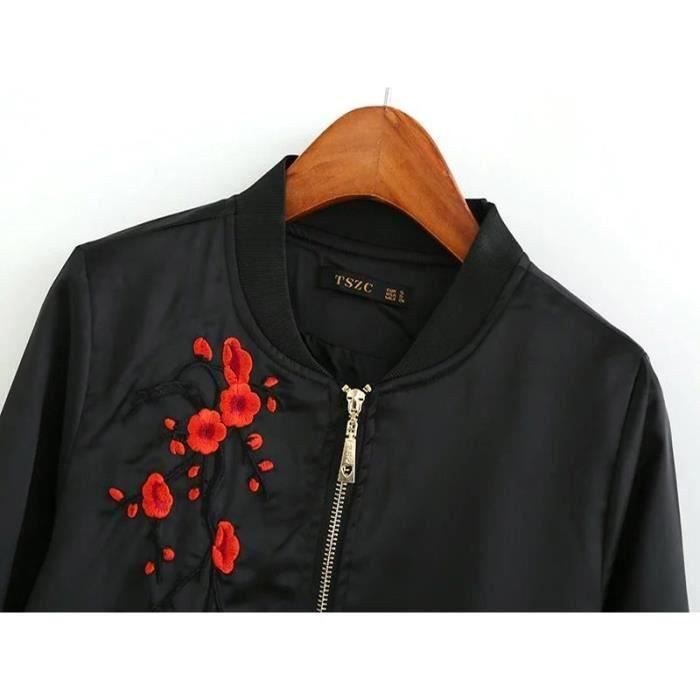 Veste sales bomber fleuri