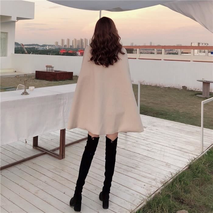 Manteau Manteau en laine mi long pour femmes ch le Cape Poncho