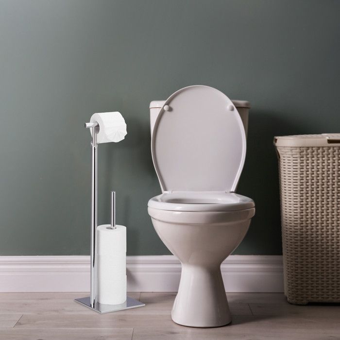 Porte-rouleaux Toilette Bambou 4 Places - Range Papier WC Design Naturel Pour Salle De Bain