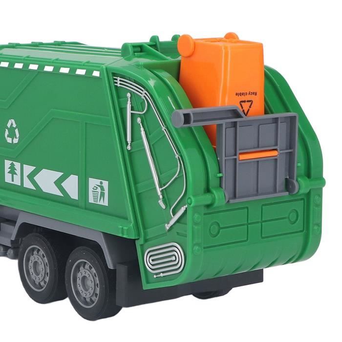 Camion télécommandé RC, camion à ordures. Colour: green, Fr