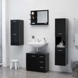 Nouveauté!Miroir Décoratif - Miroir Attrayante salon de salle de bain Noir 60x10,5x45 cm Aggloméré355-3