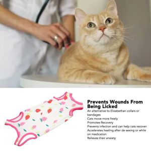 Body Post-Opératoire Pour Chat - 2 Pièces - Alternative Au Collier Élisabéthain - Taille S