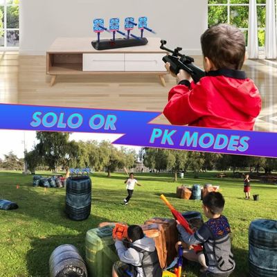 Lehoo Castle Cible pour Nerf, Cible Nerf Electronique avec 5 Cibles 3 Modes, Jeu