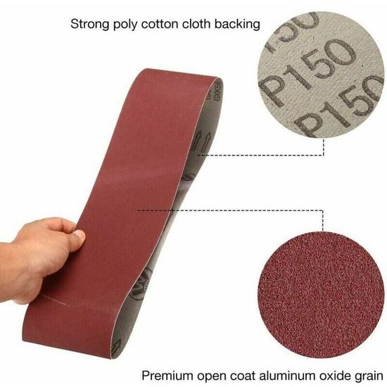 Bandes Abrasives 100 X 914 Mm 180 G Pour JET 233A