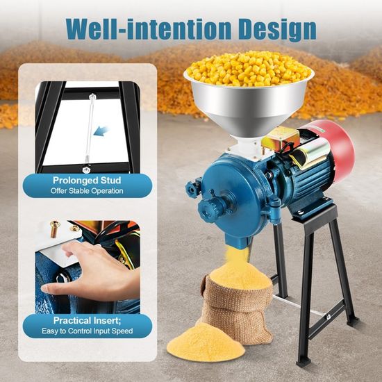 MINRS Moulin à Céréales Électrique 2200W – Broyeur Puissant Pour Maïs, Blé, Riz, Orge, Café, Paille – Capacité 60-75 Kg/h, Idéal Ferme, Maison, Alimentation Animale Moulin Commercial Céréales MINRS Moulin à Céréales Électrique 2200W – Broyeur Puissant Pour Maïs, Blé, Riz, Orge, Café, Paille – Capacité 60-75 Kg/h, Idéal Ferme, Maison, Alimentation Animale Moulin Commercial Céréales