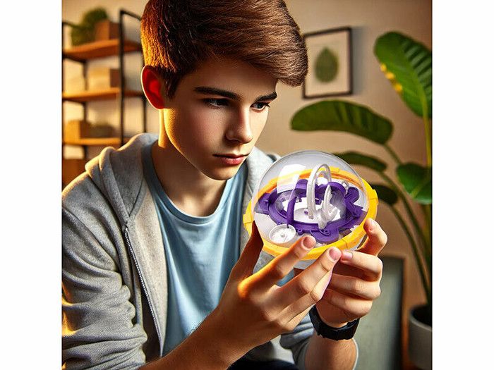 Mainiusi Labyrinthe 3D Balls 12 cm, 100 Étapes Puzzle, Jeu Intellectuel pour Anniversaire et Noël