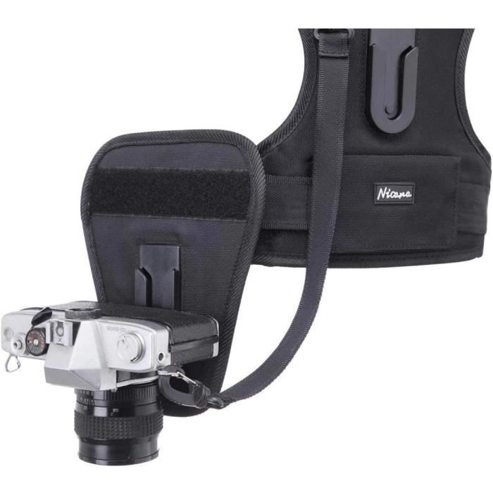 Harnais Poitrine Pour Caméra D'action Type DJI - Support De Prise De Vue à La Poitrine, Couleur Noir, Universel