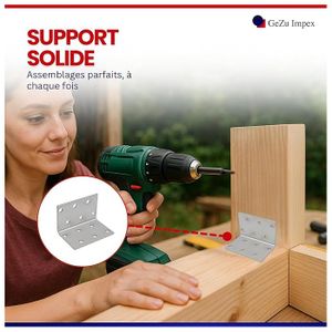Supports D'étagère Pliables YUMORE 500mm - Équerres En Acier Inoxydable - Neuf