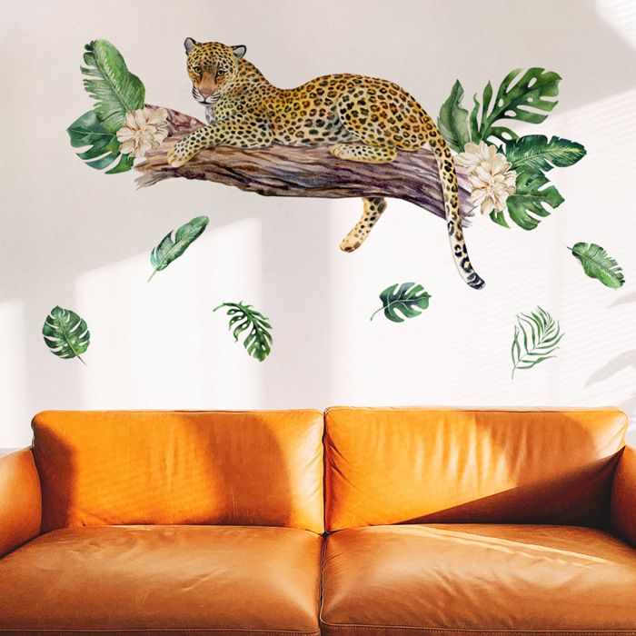 Stickers Muraux Animaux Jungle - Autocollants Enfants Pour Chambre - Décoration Éducative Et Amusante