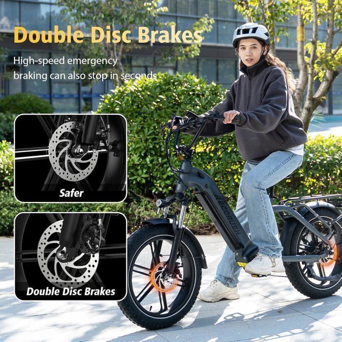Vélo électrique 20" VTT Trekking SUGAIN 250W 48V15Ah - 7 Vitesses - Neuf - Autonomie ~25km/h - Poids 35kg
