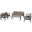 Salon De Jardin En Aluminium Et Polyester Coloris Taupe Achat