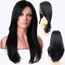 perruque cheveux long noir