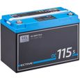 ECTIVE 12V 115Ah GEL batterie decharge lente Deep Cycle DC115S avec écran LCD/ marine, moteur electrique bateau, camping ca-0