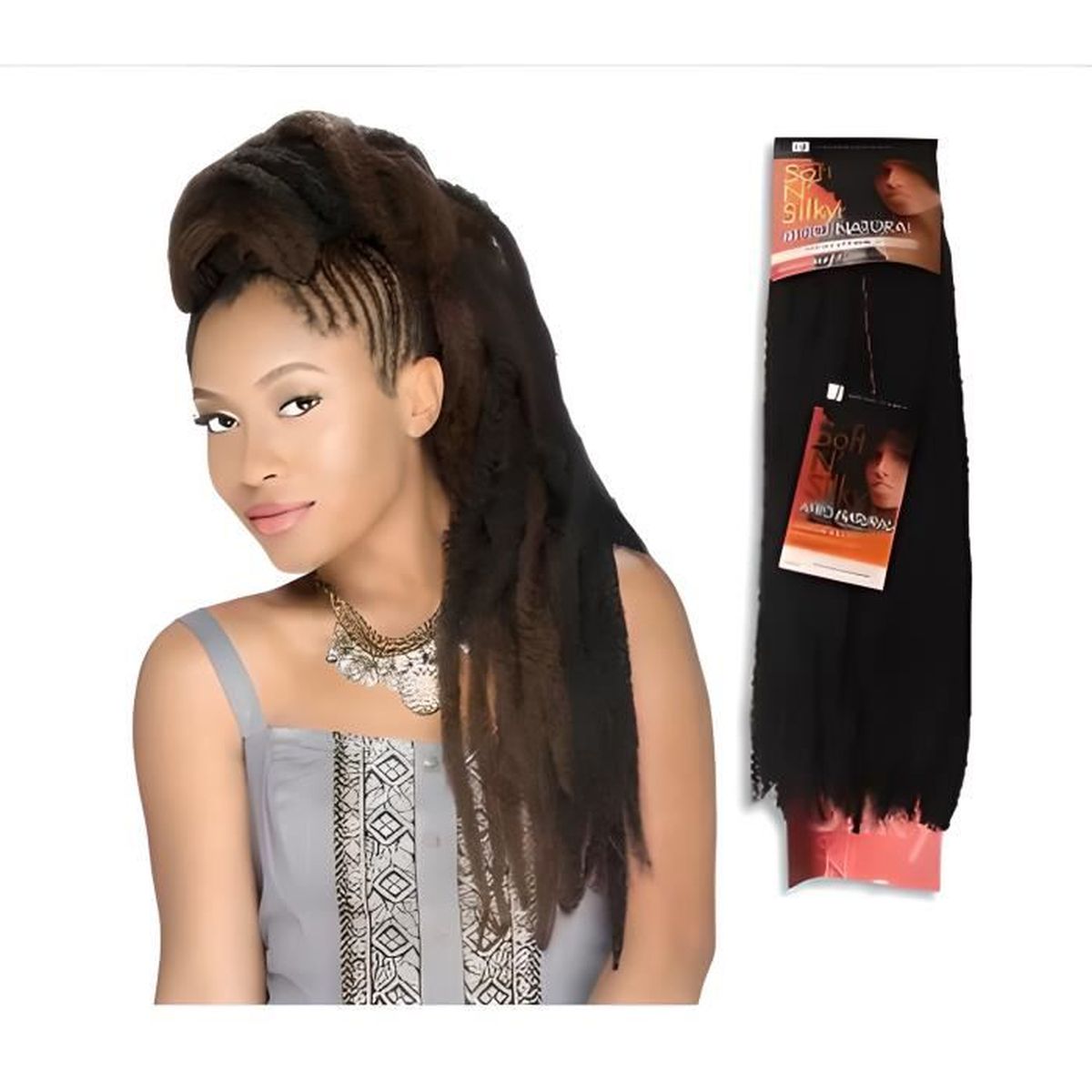 Mèches pour tresses Afro Twist Braid couleur 1B/30 (40cm) Cdiscount