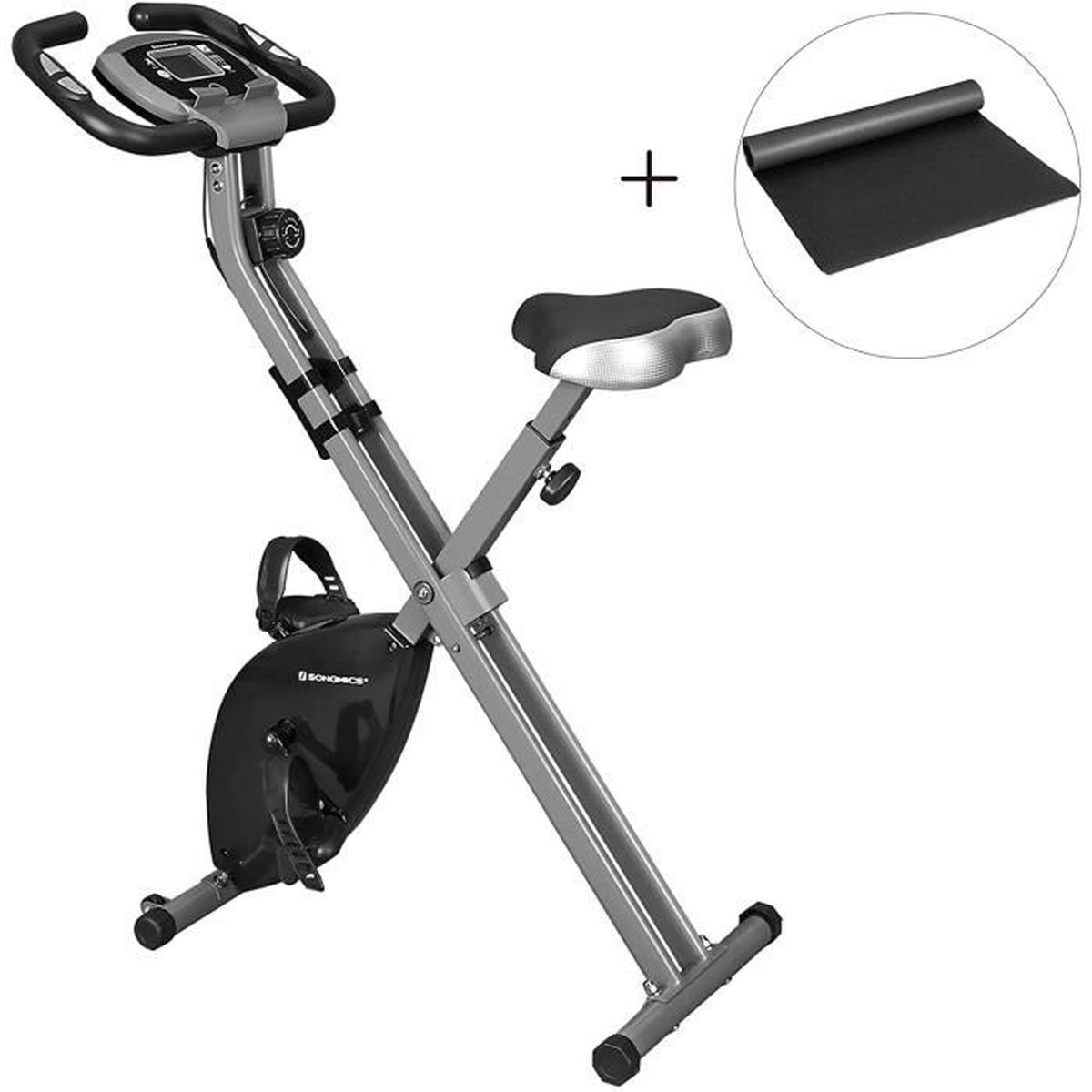 SONGMICS Vélo d'Appartement, Spinning, Biking, Pliable, 8 Niveaux de  Résistance Magnétique, Tapis de Sol, Capteur de Fréquence Cardi - Cdiscount  Sport