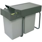 BRAND Poubelle de cuisine coulissante - 2 bacs - 28 l - GOLLINUCCI