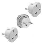 AISTUO Marchelec Lot de 3 Adaptateur de voyage UK vers Europe Blanc