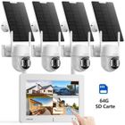 CAMCAMP Kit Caméra Surveillance Solaire WiFi Exterieure Sans Fil 4MP avec 7" NVR écran