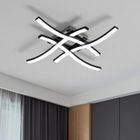 DELIPOP Plafonnier LED moderne 24W 6500K Noir Lustre de plafond Design Courbé salon chambre salle à manger cuisine - 4 Lumières LED