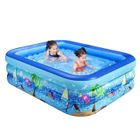 JARBO Piscines Gonflables, Piscine Rectangulaire Enfants,Matériau PVC,3 couches de valve de gonflage indépendante 147x105x50 cm
