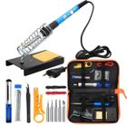 MARSEE 8 en 1 fer a souder kit 60W Station de Soudage Pompe Etain Soudure Electronique température réglable portable FER A SOUDER KIT