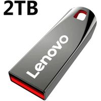 Gris 2 To-Lenovo-Clé USB en métal d'origine, clé USB haute vitesse, clé USB, mémoire SSD portable, disque fla