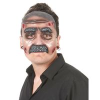Masque transparent homme moustachu adulte - Gris - Idéal pour être incognito à une soirée
