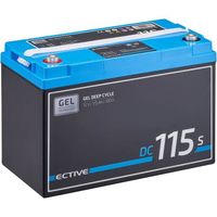 ECTIVE 12V 115Ah GEL batterie decharge lente Deep Cycle DC115S avec écran LCD/ marine, moteur electrique bateau, camping ca