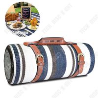 TD® Tapis de pique-nique extérieur tissu oxford portable pour transporter un tapis de pique-nique imperméable et résistant à