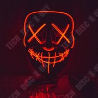 TD® Masque Halloween de Purge Horreur LED Lumineux dans le noir soirée spéciales - Festival événements déguisés avec sourire et