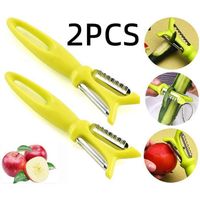 Éplucheur Légumes Multifonction - Double Face (Épluchage Et Julienne) - Acier Inoxydable - Pour Carottes, Concombres, Pommes De Terre
