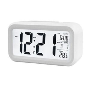 Réveil Numérique LED Grand écran 6 Pouces - Affichage Température, Date, Alarme - Luminosité Réglable - Éclairage Couleur Bas - 7