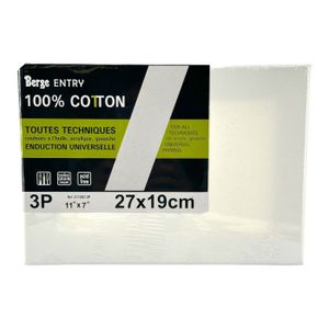 Toile Coton Pour Peinture - 100% Coton, 380 G/m², 20x20 Cm, 4 Couches D'apprêt - 8