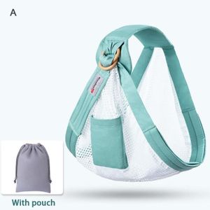 ÉCHARPE DE PORTAGE Écharpe de portage pour nouveau-né à double usage, porte-bébé pour nourrisson,tissu en maille (0-36 mois) BD2- vert