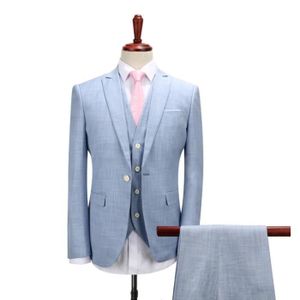 Costume Homme 3 Pieces Bleu Ciel Achat Vente Pas Cher